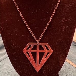 Geometric Diamond Pendant Necklace